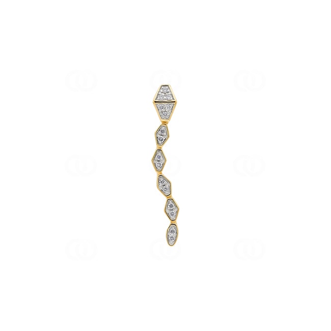 Anhänger 750/18 K Gelbgold Schlange mit Diamanten 0.06 ct H/si - AN-73460-GG