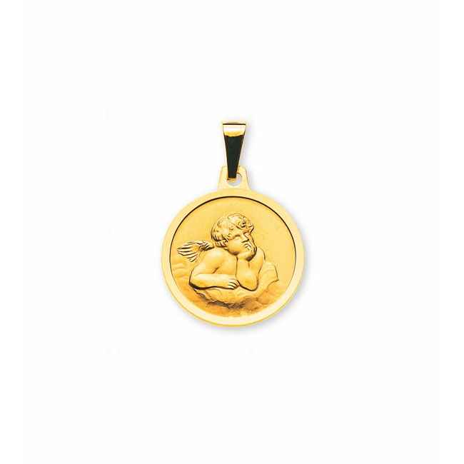 Pendant 750/18 K Yellow Gold Guardian Angel - AME100416