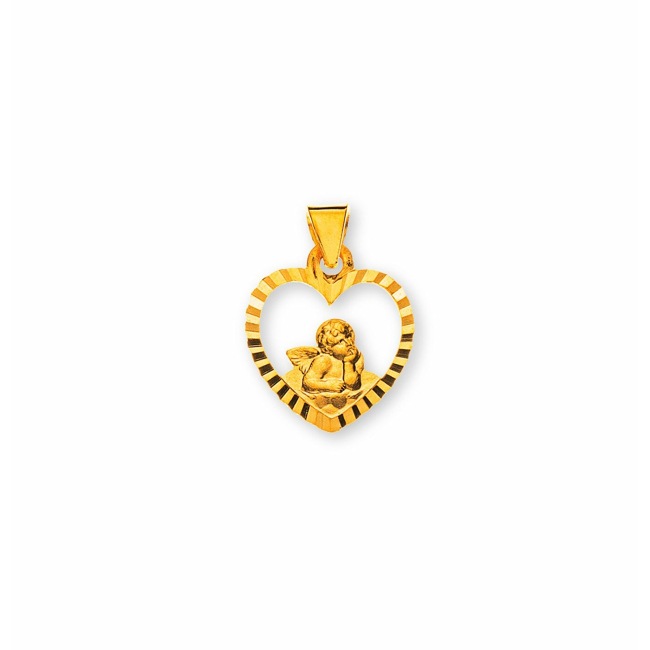 Pendentif or jaune 750/18 ct Ange gardien - AME1016