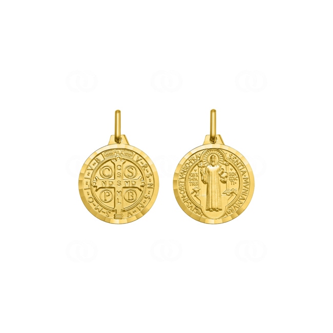 Anhänger 750/18 K Gelbgold St. Benedikt - AY3164