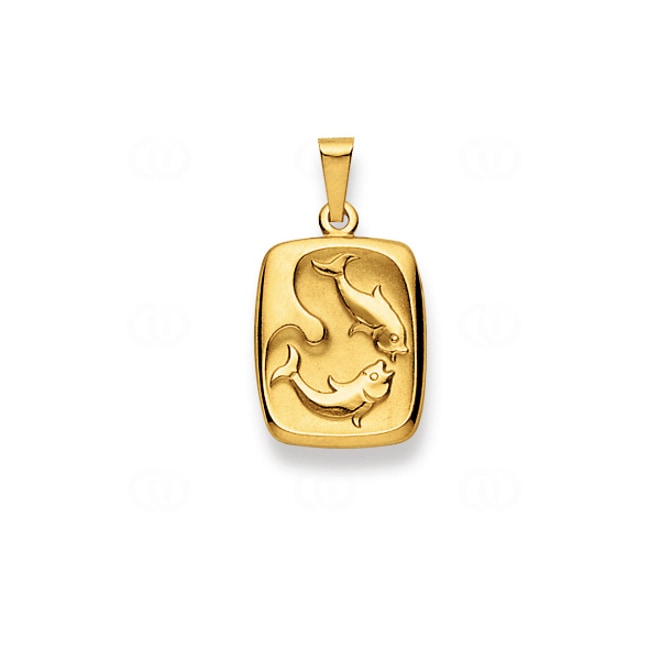 Anhänger 750/18 K Gelbgold Sternzeichen Fische - 1154.06029/0030