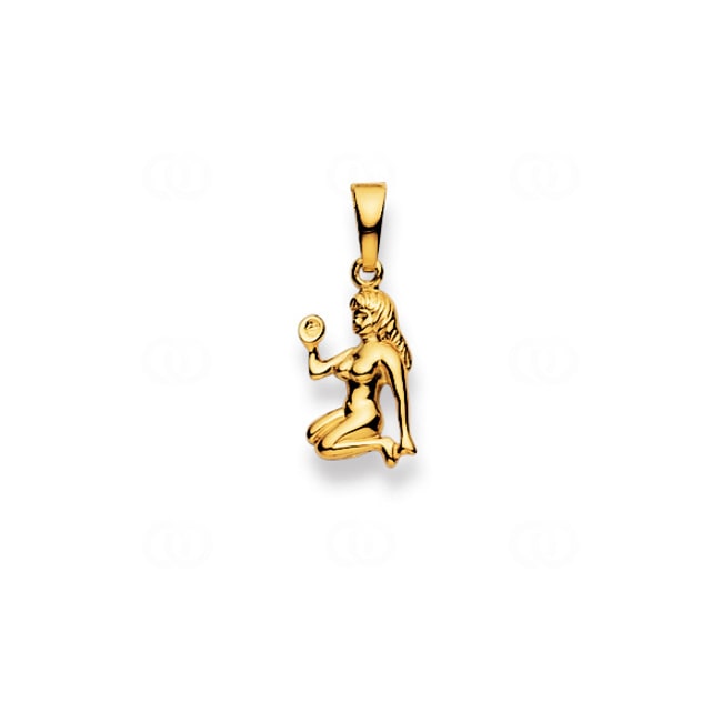 Pendentif or jaune 750/18 ct, Signe du zodiaque Vierge Pendentif or jaune 750/18 ct, Signe du zodiaque Vierge - 1154.06017/0090