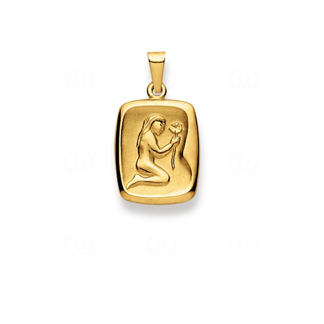 Pendentif or jaune 750/18 ct, Signe du zodiaque Vierge - 1154.06029/0090