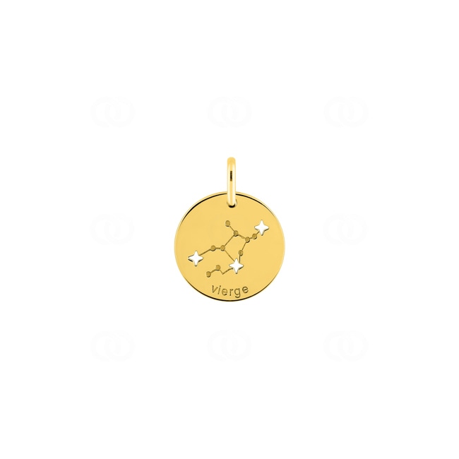 Pendentif or jaune 750/18 ct Signe du zodiaque vierge - 3.7262.00