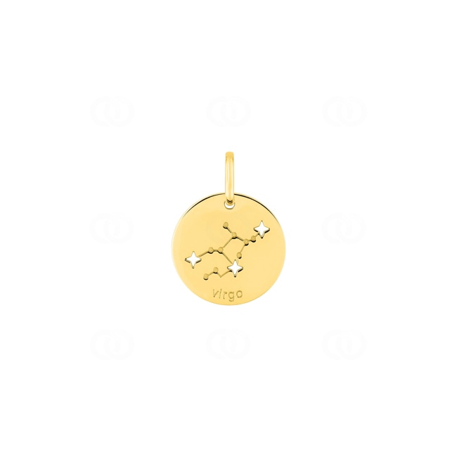Pendentif or jaune 750/18 ct Signe du zodiaque vierge - Version espagnole Pendentif or jaune 750/18 ct Signe du zodiaque vierge - Version espagnole - E3.7262.0