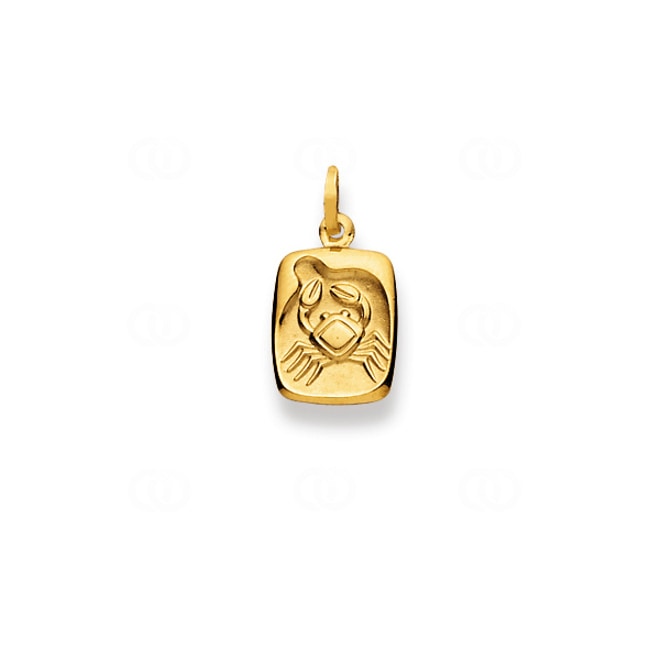 Pendentif or jaune 750/18 ct Signe du zodiaque cancer - 1154.06037/0700