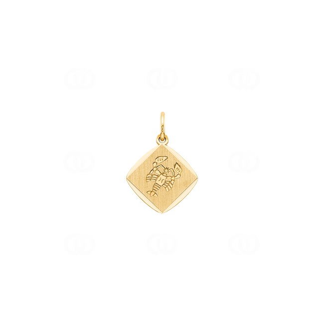 Pendentif or jaune 750/18 ct, Signe du zodiaque Cancer - 1154.06042/0700