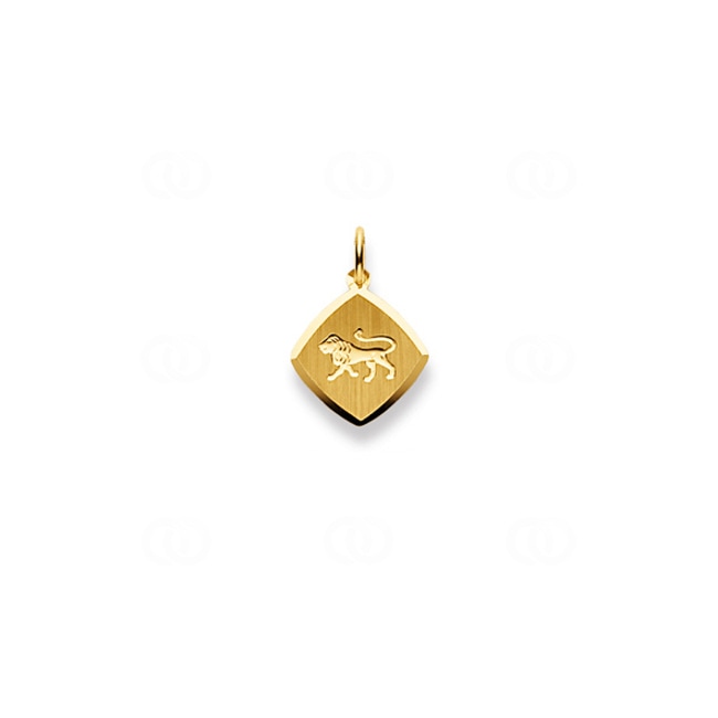 Pendentif or jaune 750/18 ct, Signe du zodiaque Lion - 1154.06042/0800