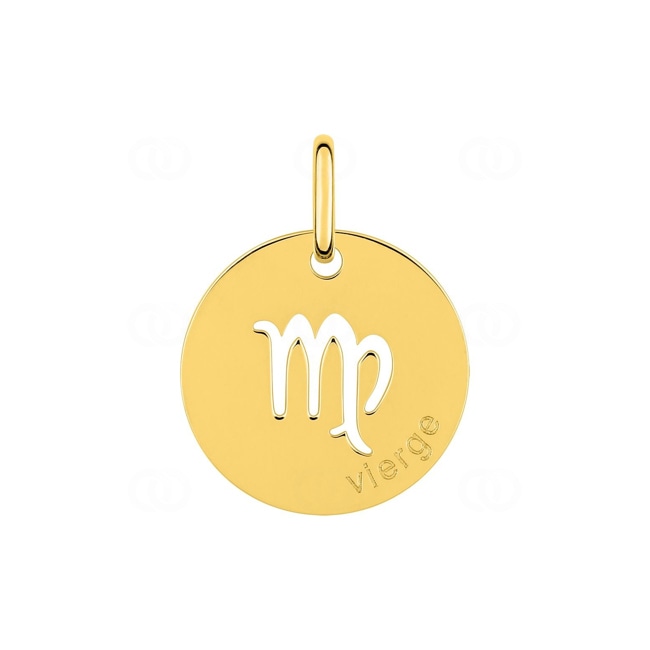 Pendentif or jaune 750/18 ct, Signe du zodiaque Vierge Pendentif or jaune 750/18 ct, Signe du zodiaque Vierge - 73237