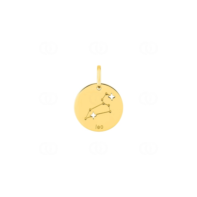 Pendentif or jaune 750/18 ct Signe du zodiaque lion - Version espagnole - E3.7261.0