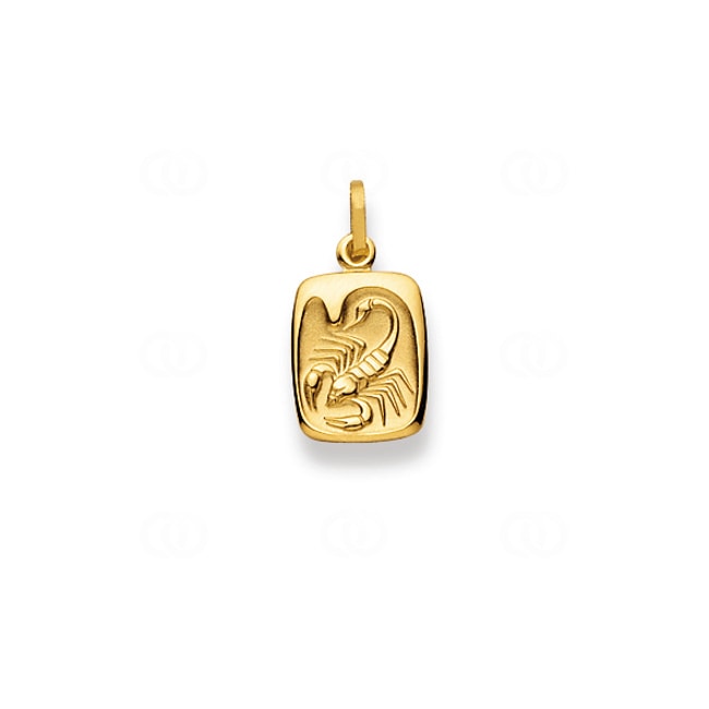 Pendant 750/18 K Yellow Gold Astrological Sign of Scorpio - 1154.06037/1100