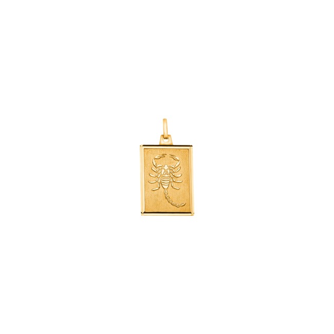 Pendentif or jaune 750/18 ct Signe du zodiaque scorpion - AST1023