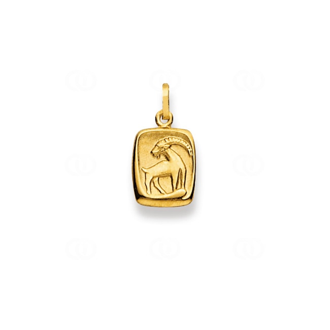 Pendentif or jaune 750/18 ct Signe du zodiaque capricorne - 1154.06037/0100
