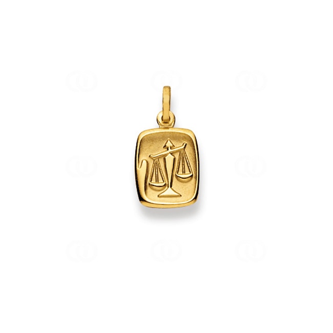 Pendentif or jaune 750/18 ct, Signe du zodiaque Balance - 1154.06037/1000