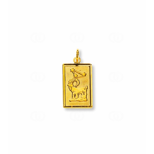 Pendant 750/18 K Yellow Gold, Astrological sign of Aries - AST1004