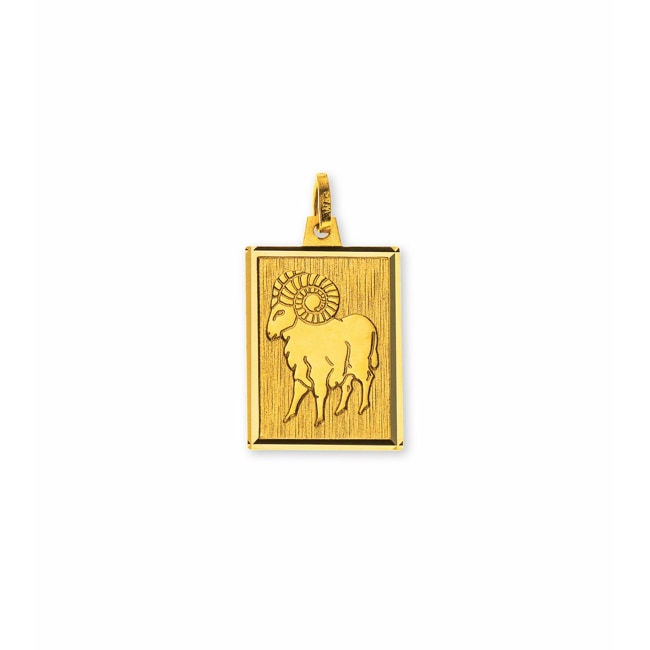Pendant 750/18 K Yellow Gold Astrological Sign of Aries - AST1016