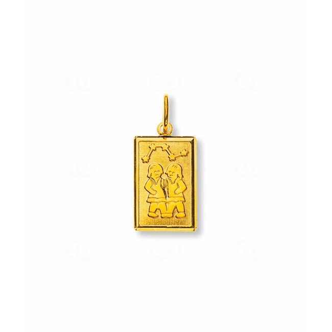 Pendant 750/18 K Yellow Gold, Astrological sign of Gemini - AST1006