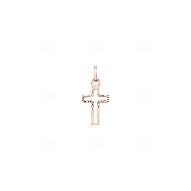 Anhänger 750/18 K Roségold Kreuz 10x15mm - 20812R