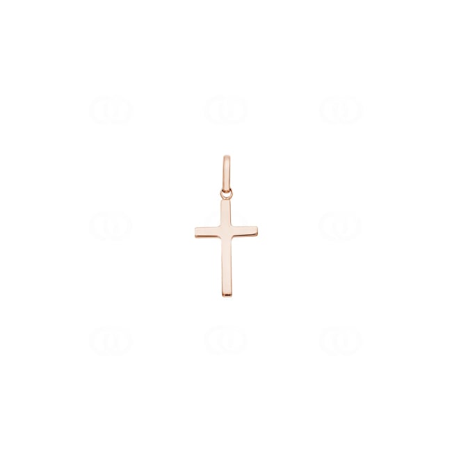 Pendant 750/18 K Rose Gold Cross 10x16mm - P21R