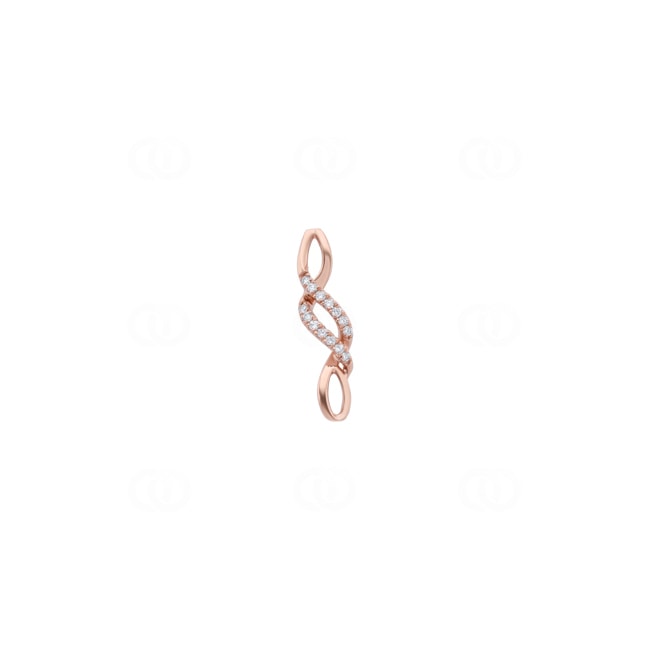 Pendant 750/18 K Rose Gold with Diamonds 0.06 ct - AN-73793-RG