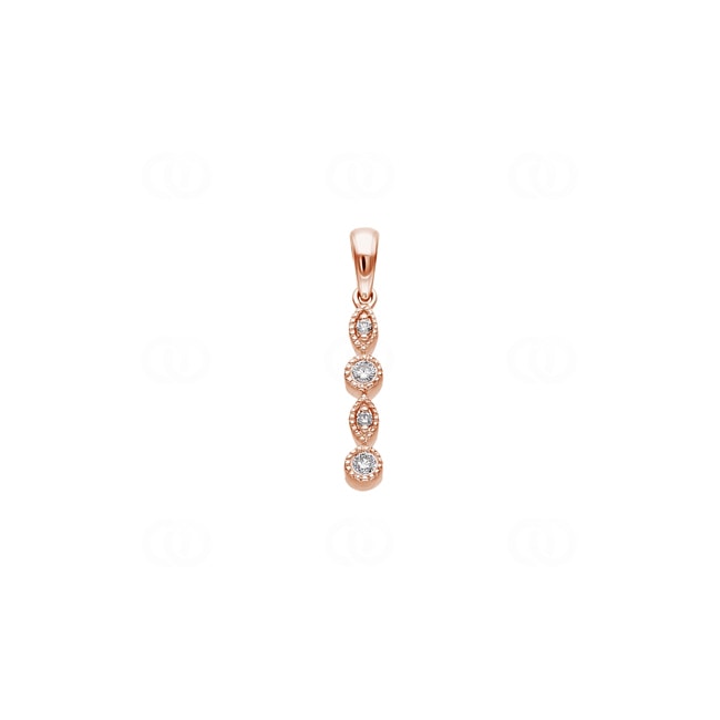 Anhänger 750/18 K Roségold mit Diamanten 0.06 ct H/si - AN-73274-RG