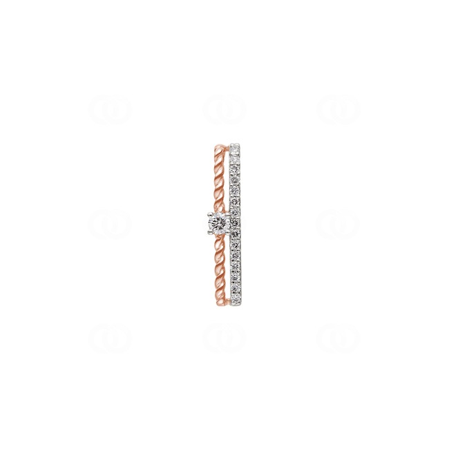 Pendant 750/18 K Rose Gold with Diamonds 0.12 ct H/si - OR-73153-RG