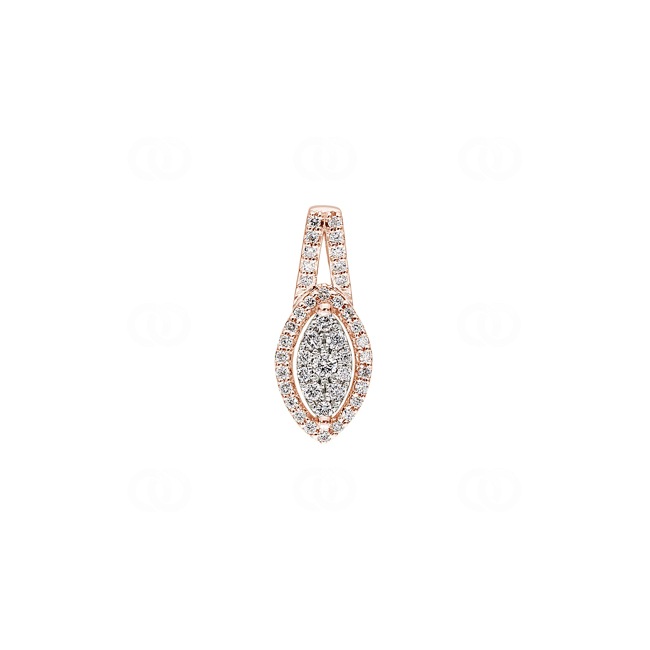 Anhänger 750/18 K Roségold mit Diamanten 0.16 ct H/si - AN-55993-RG