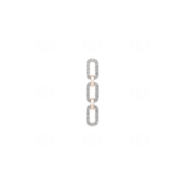 Pendentif or rosé 750/18 ct avec diamants 0.24 ct H/si - AN-73387-RG