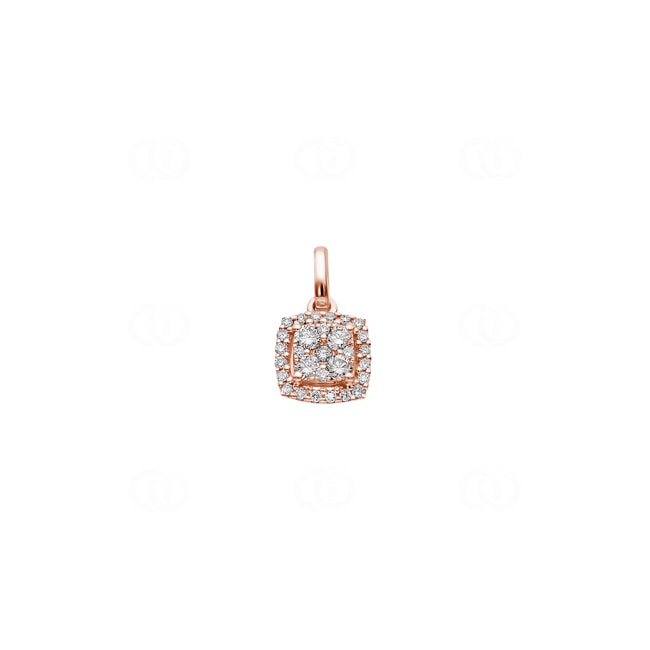 Anhänger 750/18 K Roségold mit Diamanten 0.18 ct H/si - AN-50293-RG