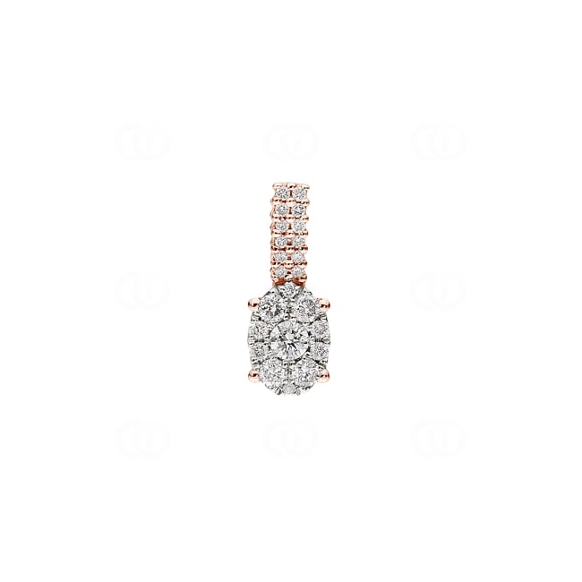 Pendant 750/18 K Rose Gold with Diamonds 0.21 ct H/si - AN-55433-RG