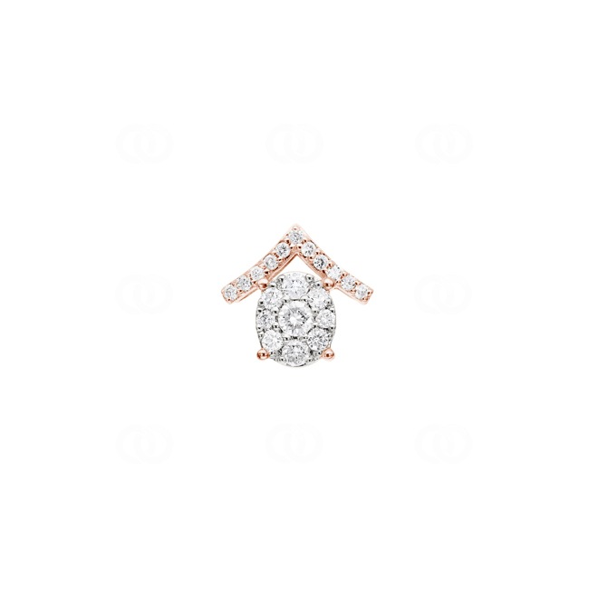 Anhänger 750/18 K Roségold mit Diamanten 0.25 ct H/si - AN-70005-RG