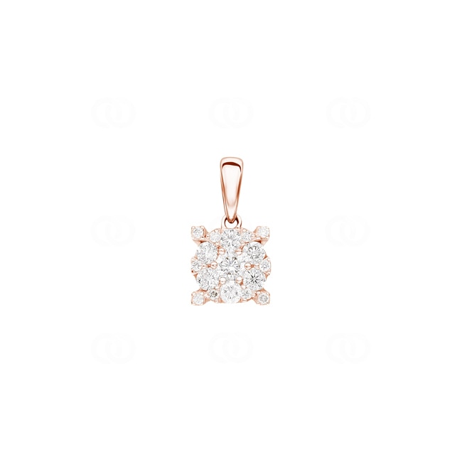 Anhänger 750/18 K Roségold mit Diamanten 0.33 ct H/si - AN-69329-RG
