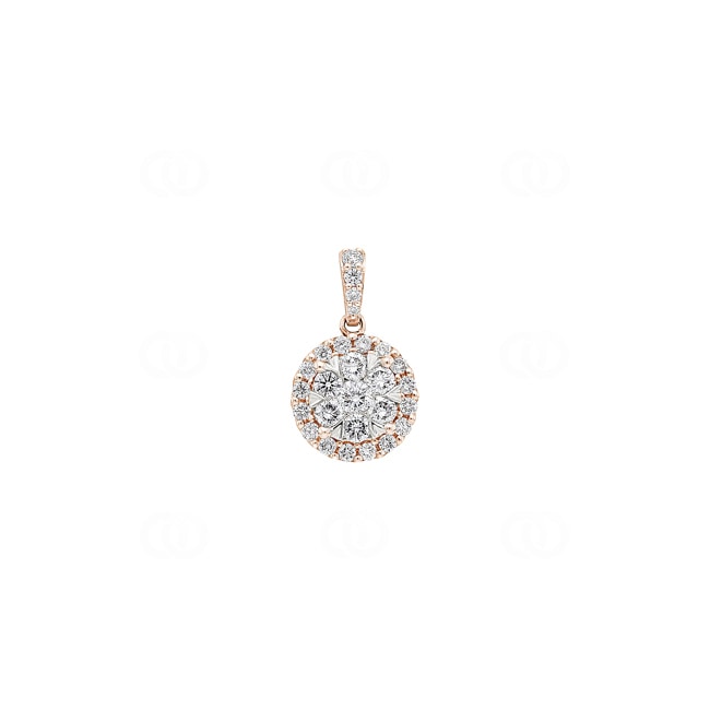 Pendentif or rosé 750/18 ct avec diamants 0.75 ct H/si by CHRISTIAN - AN-69233-RG