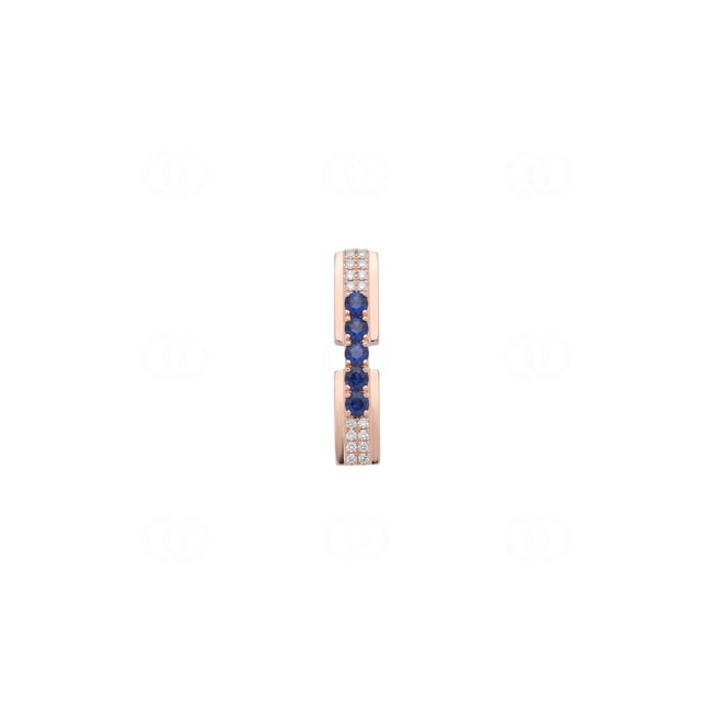 Pendant 750/18 K Rose Gold with Sapphires & Diamonds 0.08 ct - AN-73757-SAF-RG