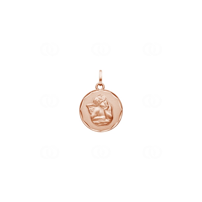 Pendant 750/18 K Rose Gold Guardian Angel Ø 15mm - 20714R