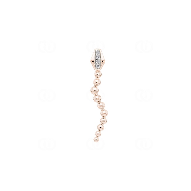 Pendant 750/18 K Rose Gold Snake with Diamonds 0.02  ct H/si - AN-73464-RG