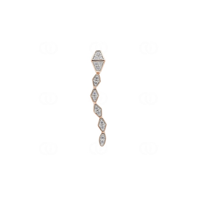Anhänger 750/18 K Roségold Schlange mit Diamanten 0.06 ct H/si - AN-73460-RG