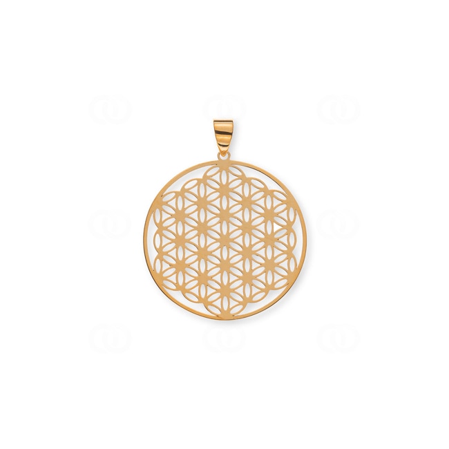 Pendant 750/18 K Red Gold Flower of Life 20mm - AGO3119