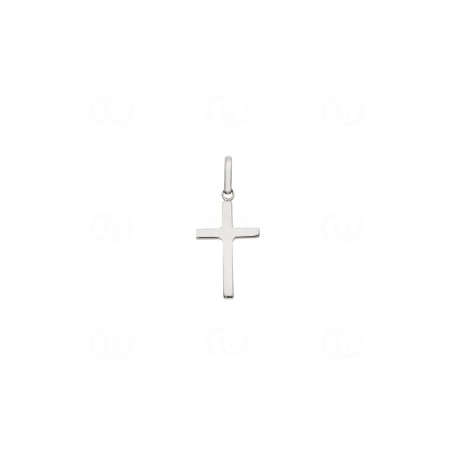Anhänger 750/18 K Weissgold Kreuz 10x16mm - P21G