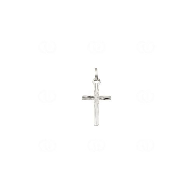 Pendant 750/18 K White Gold 10x17mm, Cross - 20814G