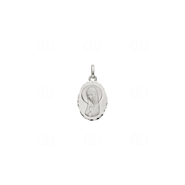Pendant 750/18 K White Gold Virgin Mary 12x16mm - 20720G