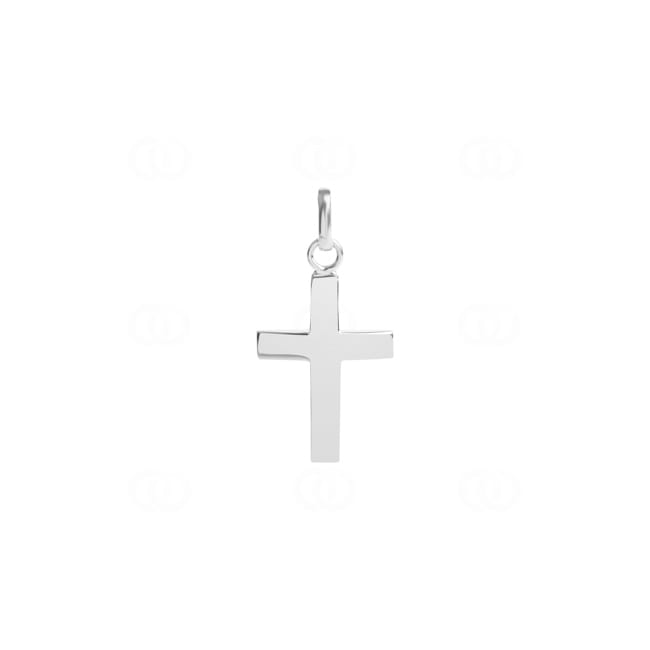 Pendant 750/18 K White Gold Cross 14x20mm - 74223G