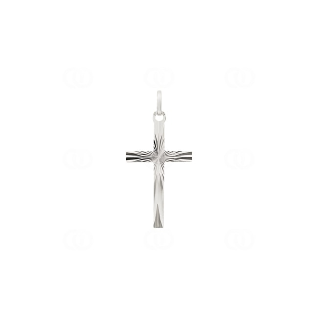 Pendant 750/18 K White Gold Cross 14x24mm - 74165G