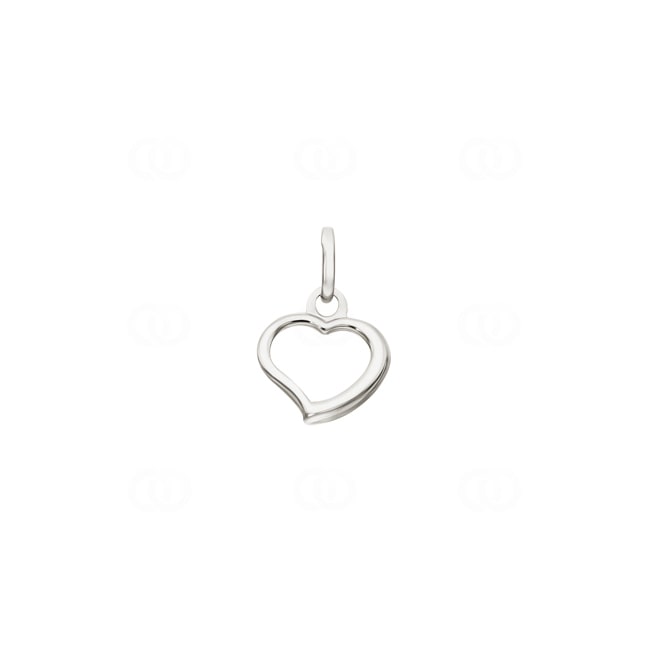 Pendant 750/18 K White Gold 9x10mm, Heart Pendant 750/18 K White Gold 9x10mm, Heart - 2816G