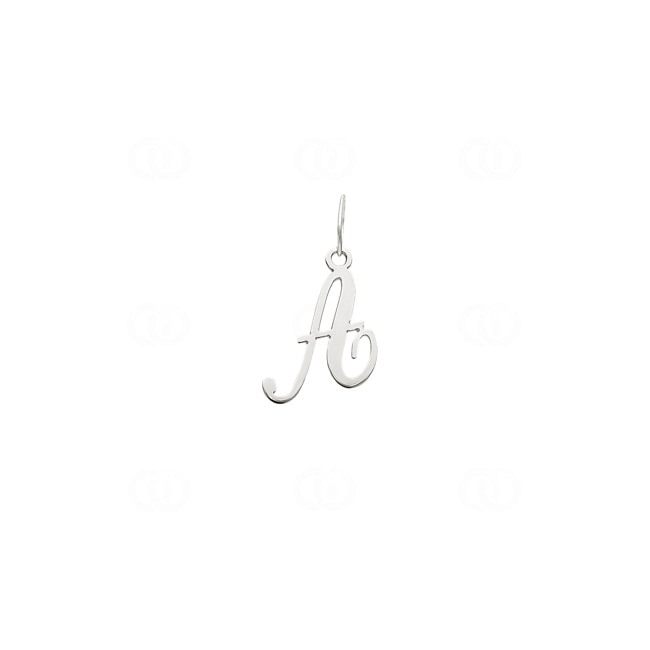 Pendant 750/18 K White Gold, Letter A - 2930AG