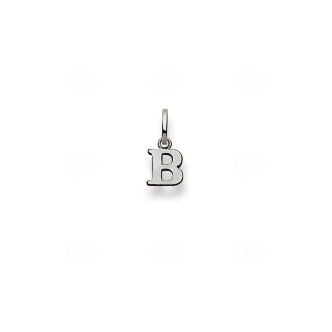 Pendentif or gris 750/18 ct, Lettre B Pendentif or gris 750/18 ct, Lettre B - 1256.08526/0020