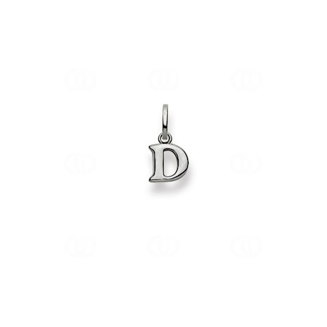 Pendant 750/18 K White Gold, Letter D - 1256.08526/0040