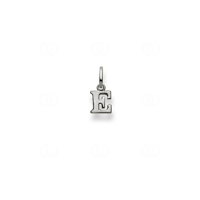 Pendentif or gris 750/18 ct, Lettre E Pendentif or gris 750/18 ct, Lettre E - 1256.08526/0050