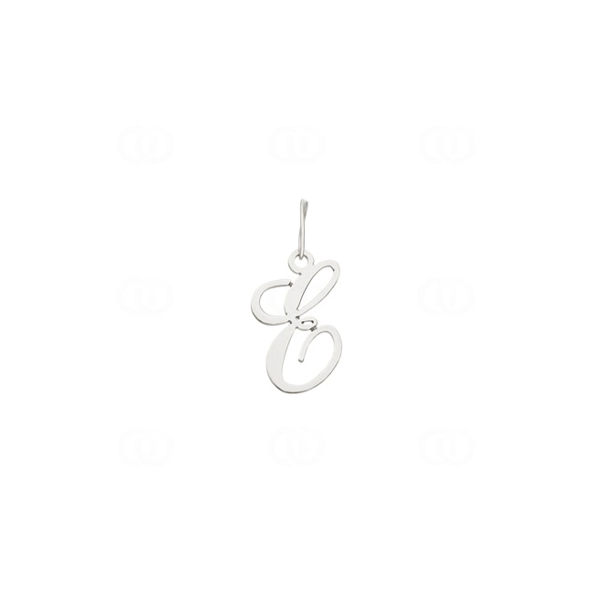 Pendentif or gris 750/18 ct, Lettre E Pendentif or gris 750/18 ct, Lettre E - 2930EG