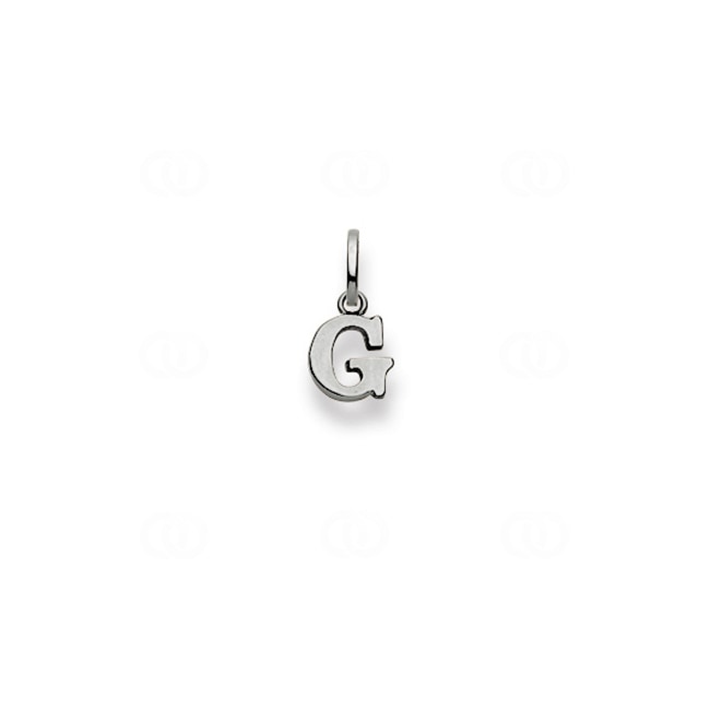 Pendentif or gris 750/18 ct Lettre G - 1256.08526/0070